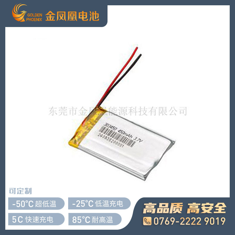 3.7V 450mAh聚合物电池