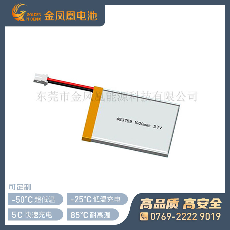 3.7V 1000mAh医疗设备电池